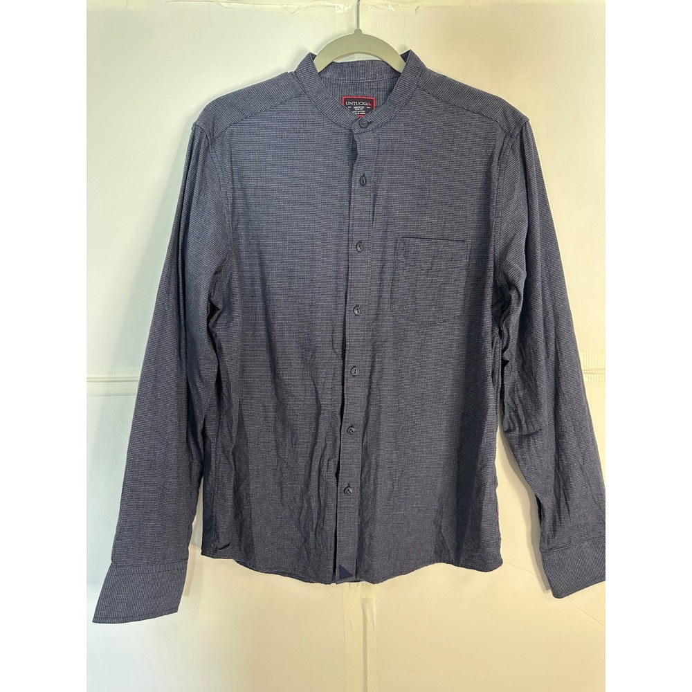 UNTUCKIT‎ Band Collar Shirt Slim Fit Long Sleeve Button Down Casual Medium